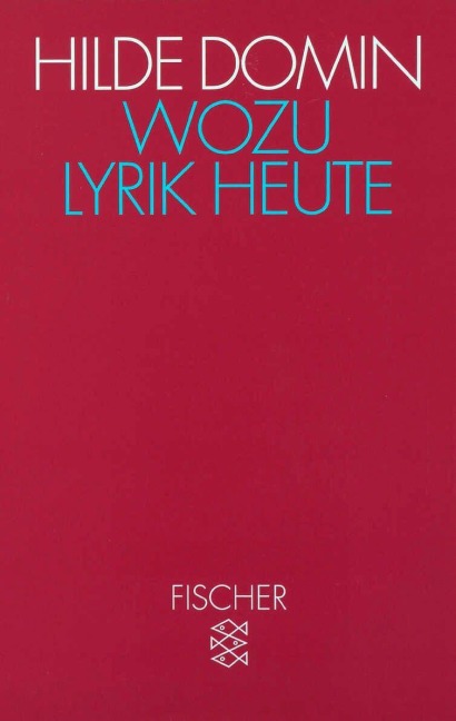Wozu Lyrik heute - Hilde Domin