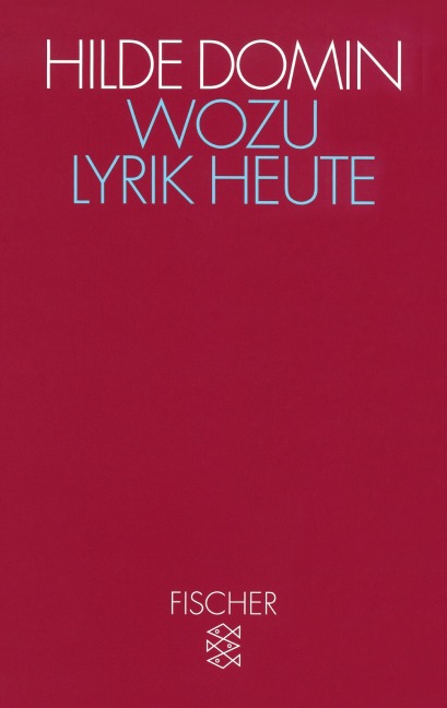 Wozu Lyrik heute - Hilde Domin