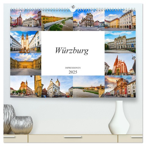 Würzburg Impressionen (hochwertiger Premium Wandkalender 2025 DIN A2 quer), Kunstdruck in Hochglanz - Dirk Meutzner