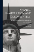 Cover-Bild zum Titel 'Japanese Immigration and Colonization: Skeleton Brief' von ''