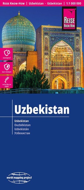 Reise Know-How Landkarte Usbekistan / Uzbekistan (1:1.000.000) - 