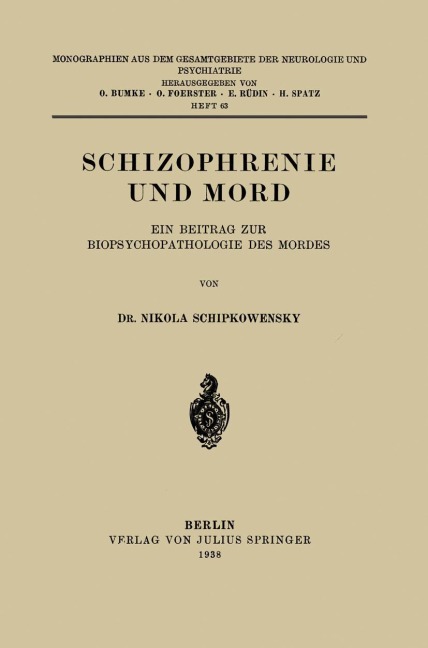 Schizophrenie und Mord - Nikola Schipkowensky