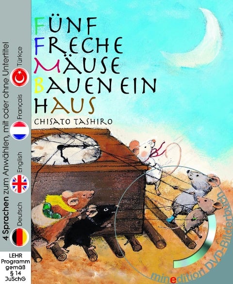 Fünf freche Mäuse bauen ein Haus (Buch mit DVD) - Chisato Tashiro