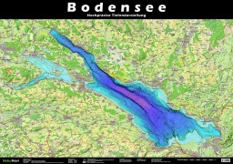 Cover-Bild zum Titel 'Bodensee Tiefenrelief 1 : 75 000. Poster' von ''