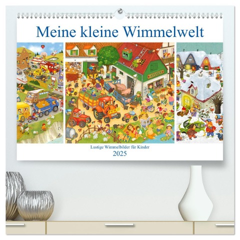 Meine kleine Wimmelwelt (hochwertiger Premium Wandkalender 2025 DIN A2 quer), Kunstdruck in Hochglanz - Marion Krätschmer