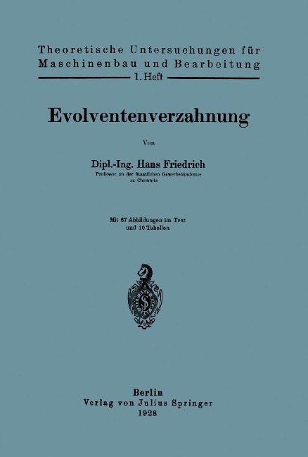Evolventenverzahnung - Hans Friedrich