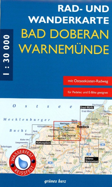 Rad- und Wanderkarte Bad Doberan, Warnemünde - 