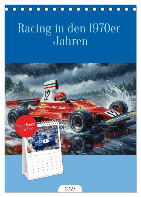 Tischplaner 2027 - Racing in den 1970er Jahren (A5 Tischkalender zum Aufstellen) CALVENDO - DeVerviers Jean-Louis Glineur