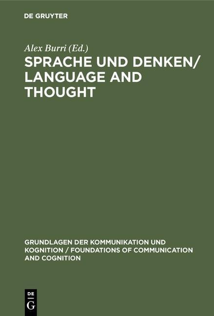 Sprache und Denken / Language and Thought - 