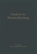 Cover-Bild zum Titel 'Die Prüfung nichtmetallischer Baustoffe' von 'Erich Siebel'