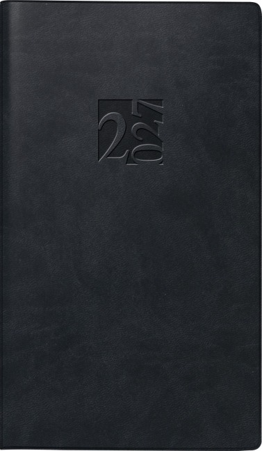 rido/idé 7016903017 Taschenkalender Mod. Taschenplaner int. 2027 A6, Kunstleder, schwarz - 