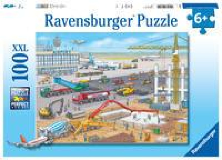 Baustelle am Flughafen. Kinderpuzzle 100 Teile - 