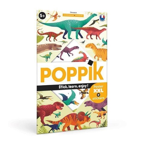 POPPIK - Lernposter & Sticker Dinosaurier - 