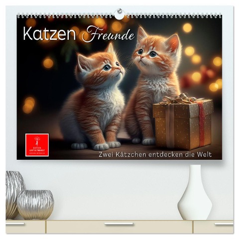 Katzen Freunde (hochwertiger Premium Wandkalender 2025 DIN A2 quer), Kunstdruck in Hochglanz - Peter Roder