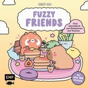 Cover-Bild zum Titel 'Fuzzy Friends - Cozy Ausmalbuch zum Entspannen und Träumen' von 'Becky Castañeda'