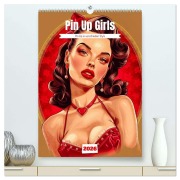 Cover-Bild zum Titel 'Retro PinUp Girls (hochwertiger Premium Wandkalender 2026 DIN A2 hoch), Kunstdruck in Hochglanz' von 'Charles Schrader'