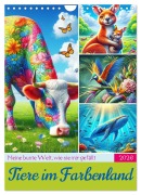 Tiere im Farbenland - Meine bunte Welt, wie sie mir gefällt (Wandkalender 2026 DIN A4 hoch), CALVENDO Monatskalender - Martina Marten