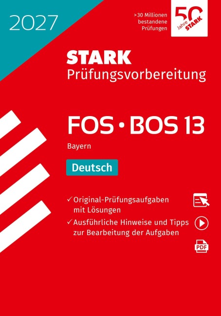STARK Deutsch 13. Klasse - Abitur FOS/BOS 2027 Bayern - Prüfungsvorbereitung - 