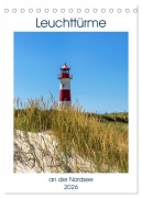 Cover-Bild zum Titel 'Leuchttürme an der Nordsee (Tischkalender 2026 DIN A5 hoch), CALVENDO Monatskalender' von 'Andrea Dreegmeyer'