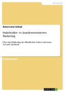 Cover-Bild zum Titel 'Stakeholder- vs. kundenorientiertes Marketing' von 'Anna-Lena Schad'