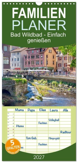 Familienplaner 2027 - Bad Wildbad - Einfach genießen mit 5 Spalten (Wandkalender, 21 x 45 cm) CALVENDO - Thomas Bartruff