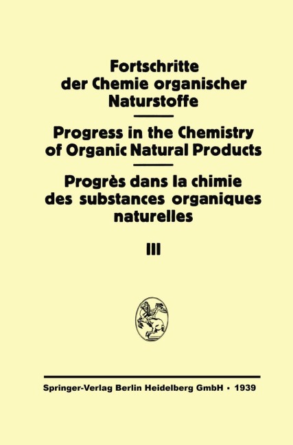 Fortschritte der Chemie Organischer Naturstoffe - 