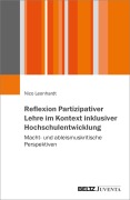 Cover-Bild zum Titel 'Reflexion Partizipativer Lehre im Kontext inklusiver Hochschulentwicklung' von 'Nico Leonhardt'