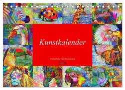 Kunstkalender. Farbenfrohe Tier-Illustrationen (Tischkalender 2026 DIN A5 quer), CALVENDO Monatskalender - Rose Hurley