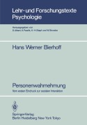 Cover-Bild zum Titel 'Personenwahrnehmung' von 'Hans Werner Bierhoff'