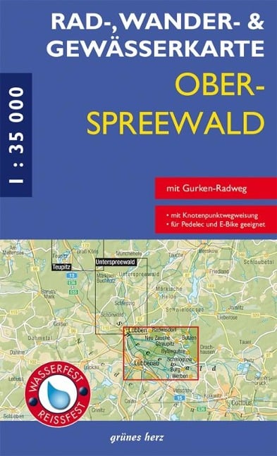 Rad-, Wander- und Gewässerkarte Oberspreewald - 