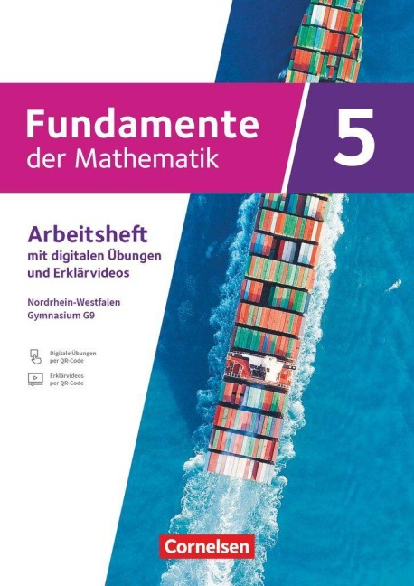 Fundamente der Mathematik 5. Schuljahr - Nordrhein-Westfalen - Arbeitsheft zum Schulbuch mit Erklärfilmen und digitalen Übungen - 