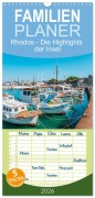Familienplaner 2026 - Rhodos - Die Highlights der Insel mit 5 Spalten (Wandkalender, 21 x 45 cm) CALVENDO - Thomas und Elisabeth Jastram