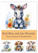 Cover-Bild zum Titel 'Esel Elsa und ihre Freunde - Mein tierischer Terminkalender (Wandkalender 2026 DIN A3 hoch), CALVENDO Monatskalender' von 'Stephanie Kohrt'