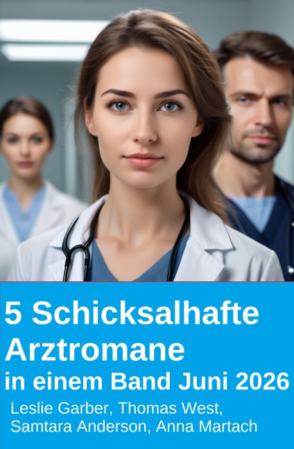 5 Schicksalhafte Arztromane in einem Band Juni 2026 - Leslie Garber, Thomas West, Samtara Anderson, Anna Martach