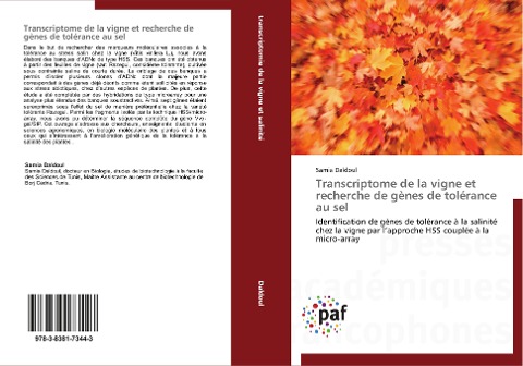 Transcriptome de la vigne et recherche de gènes de tolérance au sel - Samia Daldoul