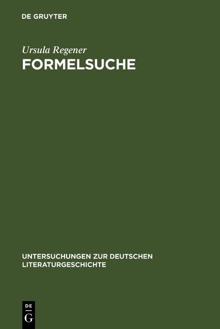 Formelsuche - Ursula Regener