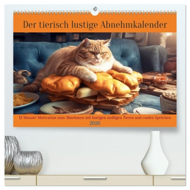 Der tierisch lustige Abnehmkalender (hochwertiger Premium Wandkalender 2026 DIN A2 quer), Kunstdruck in Hochglanz - Peter Rübsamen