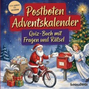 Cover-Bild zum Titel 'Postboten-Adventskalender: Quiz-Buch mit Fragen und Rätsel' von 'Schlauvento Interactive'