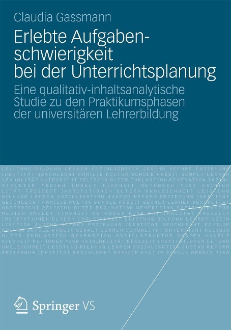 Erlebte Aufgabenschwierigkeit bei der Unterrichtsplanung - Claudia Gassmann