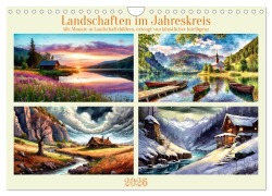 Cover-Bild zum Titel 'Landschaften im Jahreskreis (Wandkalender 2026 DIN A4 quer), CALVENDO Monatskalender' von 'Werner Braun'