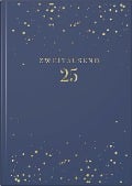 rido/idé 7021503725 Buchkalender Young Line (2025) "Starry Night"| 2 Seiten = 1 Woche| A5| 160 Seiten| Kunstleder-Einband| dunkelblau - 