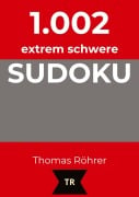 Cover-Bild zum Titel '1.002er Sudoku extrem schwer' von 'Thomas Röhrer'