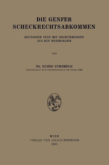 Die Genfer Scheckrechtsabkommen - Na Strobele