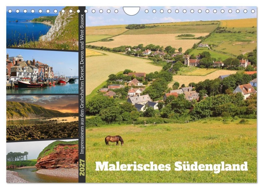 Malerisches Südengland 2027 (Wandkalender 2027 DIN A4 quer), CALVENDO Monatskalender - SusaZoom