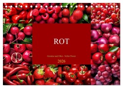 Cover-Bild zum Titel 'ROT - Gemüse und Obst - Voller Power (Tischkalender 2026 DIN A5 quer), CALVENDO Monatskalender' von 'Susan Michel'