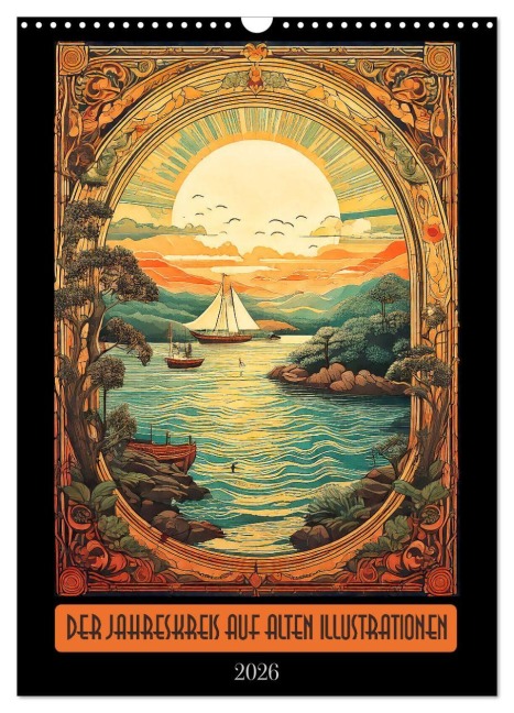 Der Jahreskreis auf alten Illustrationen (Wandkalender 2026 DIN A3 hoch), CALVENDO Monatskalender - Werner Braun