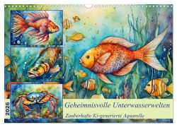 Cover-Bild zum Titel 'Geheimnisvolle Unterwasserwelten (Wandkalender 2026 DIN A3 quer), CALVENDO Monatskalender' von 'Claudia Kleemann'