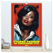 Cover-Bild zum Titel 'Starke Frauen im Comicbook-Stil (hochwertiger Premium Wandkalender 2026 DIN A2 hoch), Kunstdruck in Hochglanz' von 'Werner Braun'