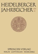 Cover-Bild zum Titel 'Heidelberger Jahrbücher' von ''