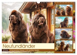 Cover-Bild zum Titel 'Neufundländer. Imposante Riesen mit sanfter Seele (Wandkalender 2026 DIN A3 quer), CALVENDO Monatskalender' von 'Rose Hurley'